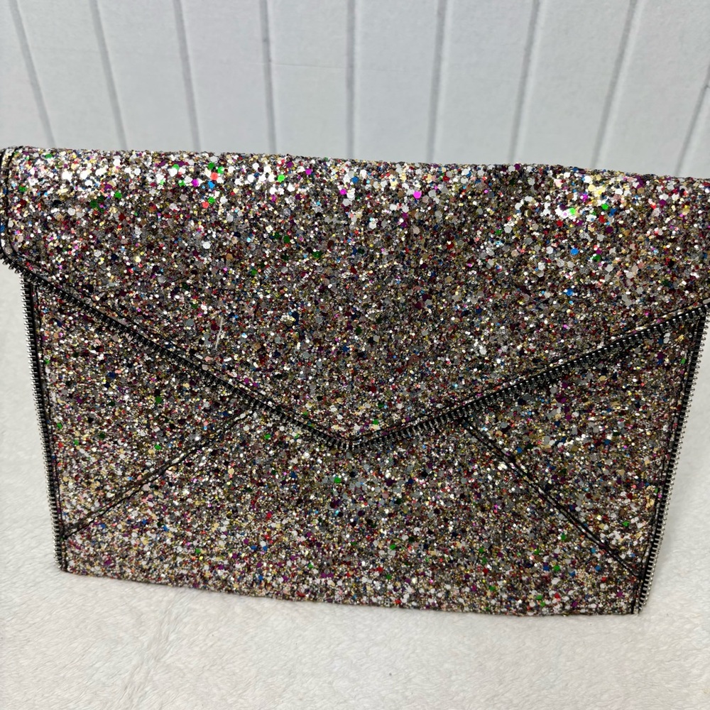Rebecca Minkoff Sparkling Silver Multicolor Clutch‎